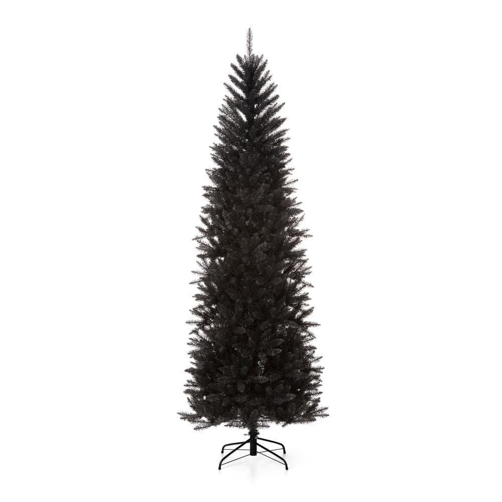 7.5 ft. Black Tinsel Artificial Christmas Tree