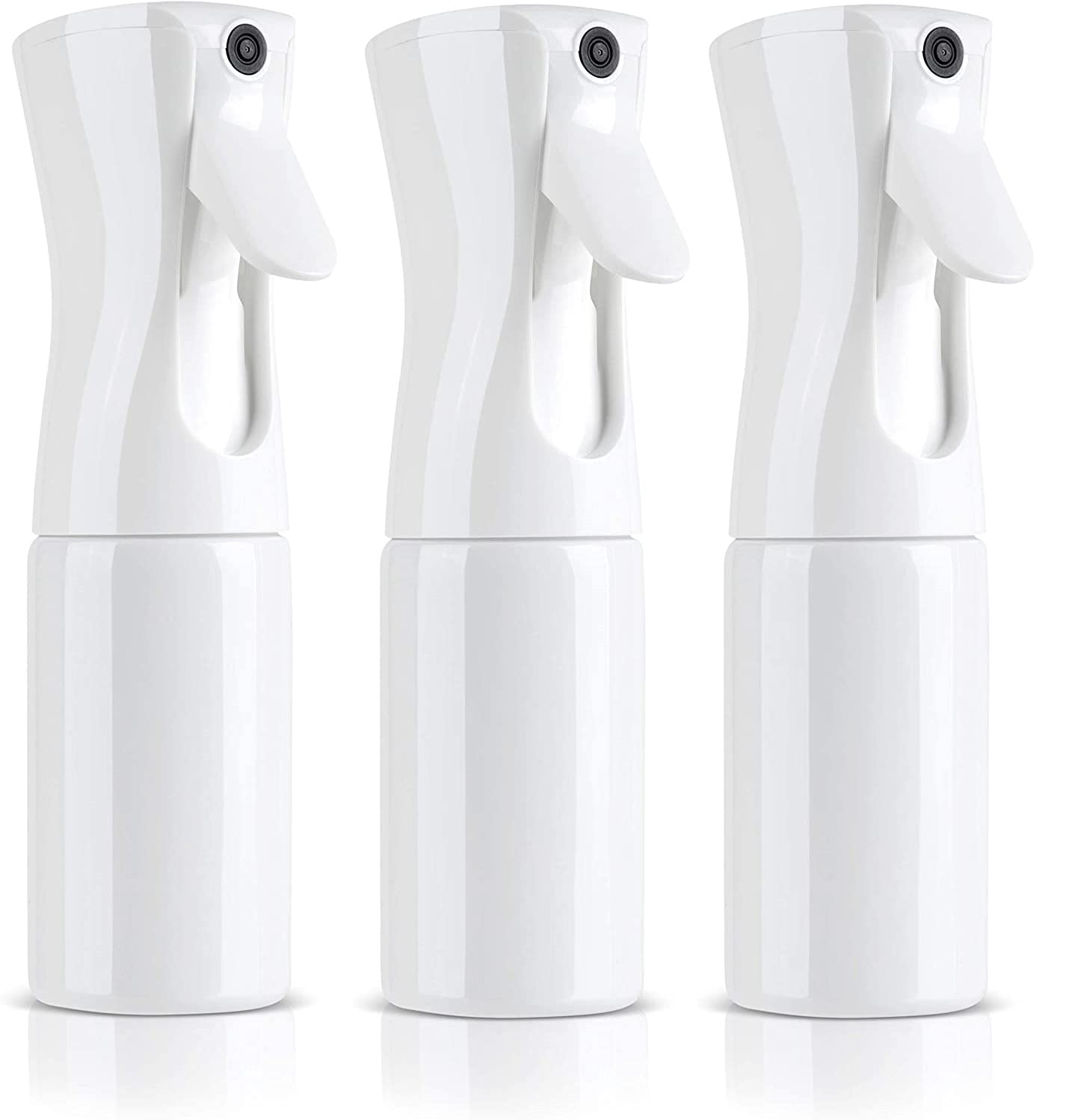 BeautifyBeauties Hair Spray Bottle – Ultra Fine Continuous Water Mister for Hairstyling, Cleaning, Plants, Misting & Skin Care (5 Ounce White 3Pack)