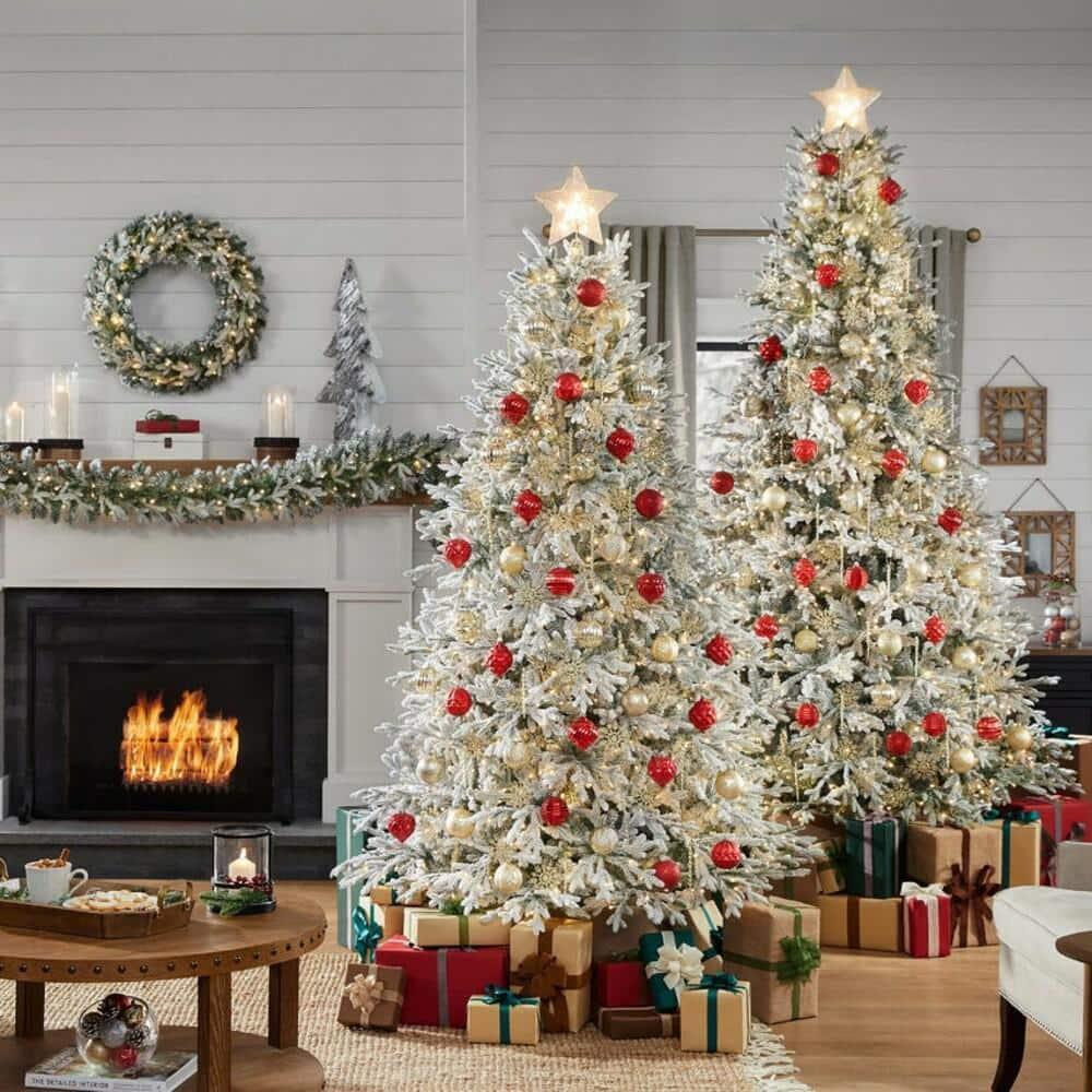 7.5 ft KenFraser Flocked Christmas Tree
