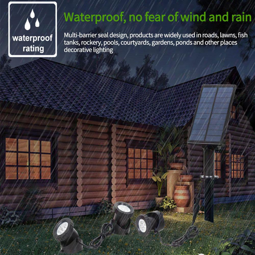 Bojue 5 pcs Waterproof LED Garden Solar Pathway Lights RGB ground plug Landscaping lawn light