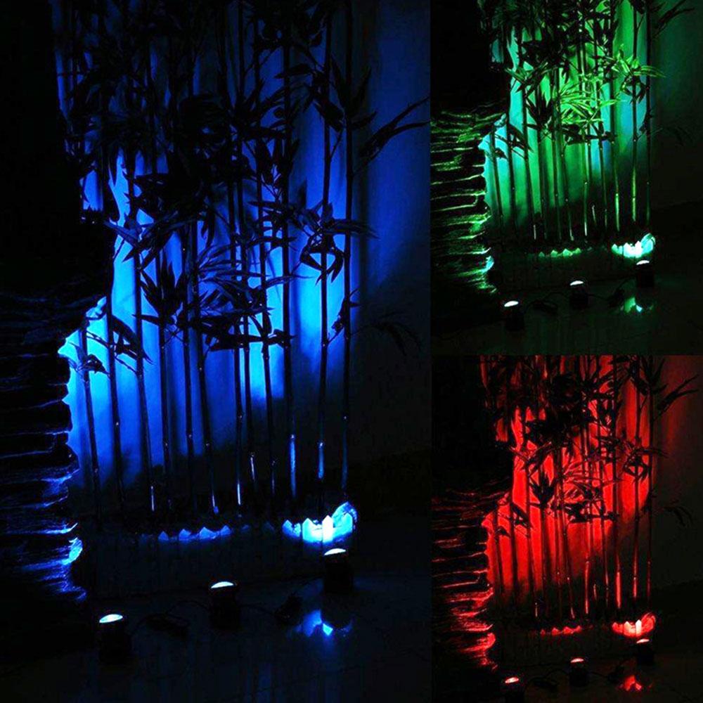 Bojue 5 pcs Waterproof LED Garden Solar Pathway Lights RGB ground plug Landscaping lawn light