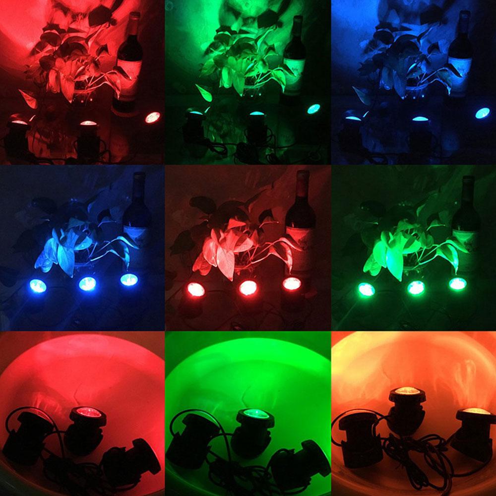 Bojue 5 pcs Waterproof LED Garden Solar Pathway Lights RGB ground plug Landscaping lawn light
