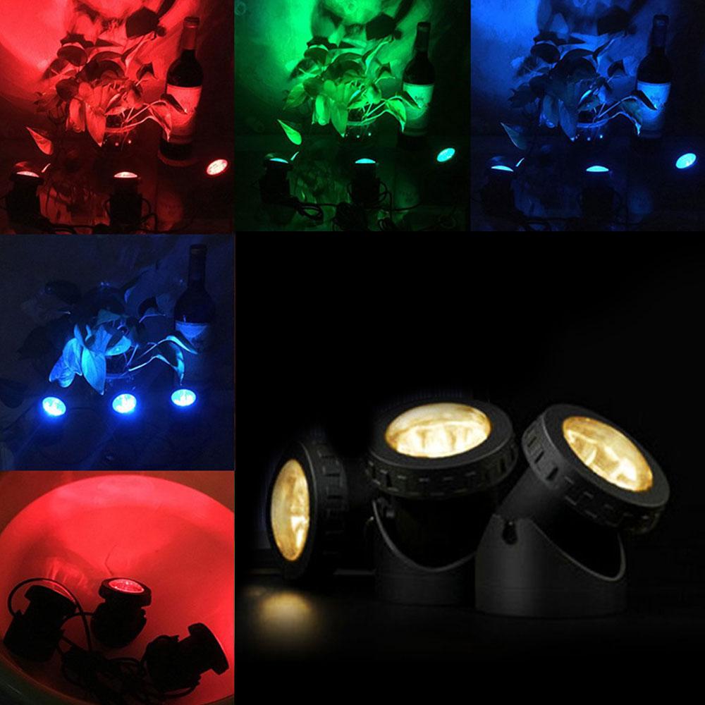 Bojue 5 pcs Waterproof LED Garden Solar Pathway Lights RGB ground plug Landscaping lawn light