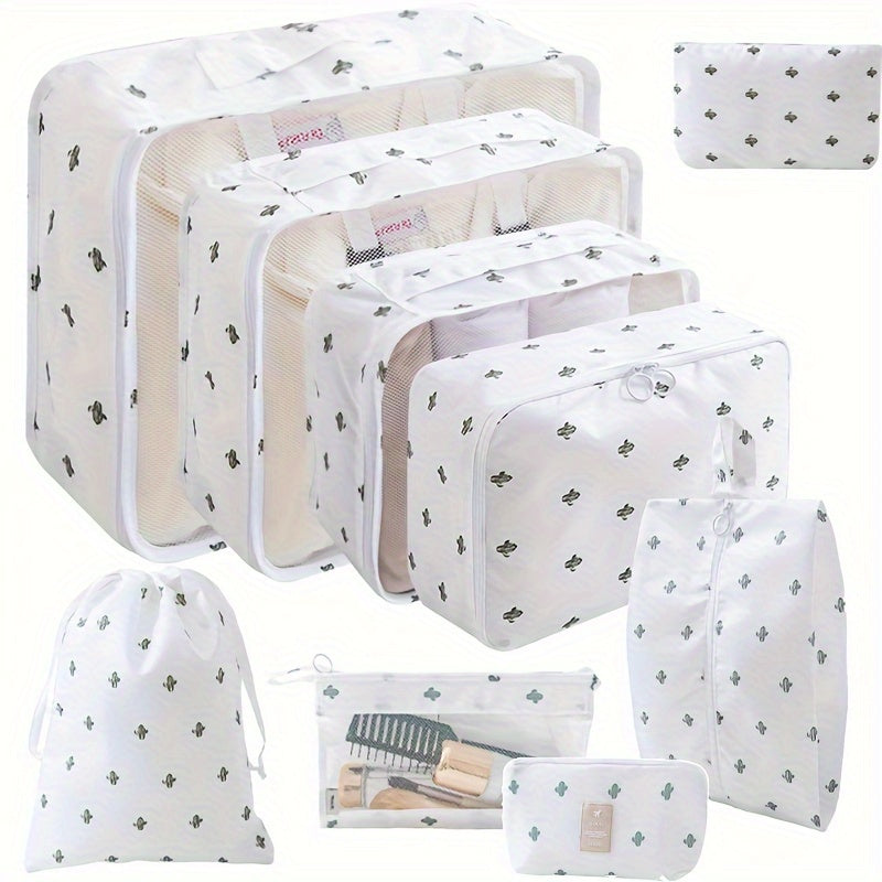 9 Set PacCubes, Lightweight Travel LuggaOrganizer With Shoe Bag, Toiletry Bag &amp; Laundry Bag