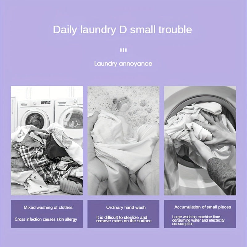 2.11gal Portable Folding Washing Machine With Collapsible Bucket, 3 Modes Effective Steri-lizing,  Suitable For Apartment, Laundry, Camping, RV, Travel, Underwear Bra Socks Washing Machine