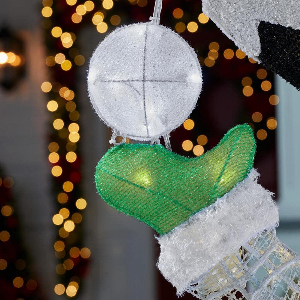 6 ft Warm White-Cool White LED Juggling Snowman Holiday Yard Decoration
