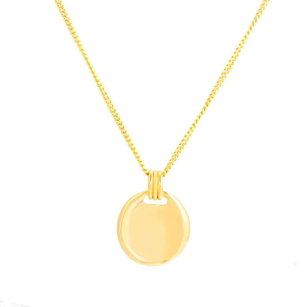 asymmetric round tag 925 sterling silver adjustable necklace