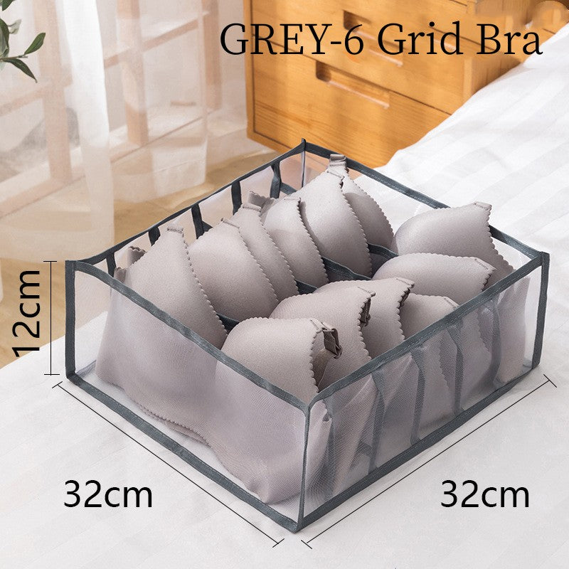 Bra &amp; Panty Organizer, Foldable Underwear StoraBox, Drawer Closet StoraDivider For Tie, Lingerie, Socks