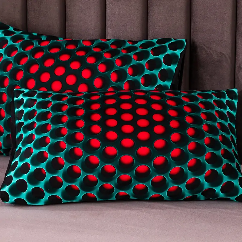 3pcs Y2K Stereoscopic Dense Holes Pattern Bedding Set, Colorful Duvet Cover Set (Without Quilt)