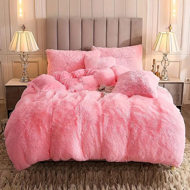 3pcs Multi-color Polyester Bedding Set, 1pc * Duvet Cover + 2pcs * Pillowcase, Without Pillow Core