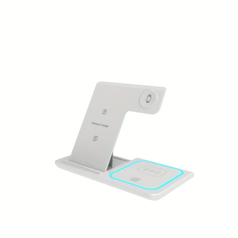 3 In 1 Fast Charging Station, Folding Wireless Charger Stand For  14,13,12,11/Pro/Max/Mini/Plus, X, XR, XS/Max, SE, 8/Plus, For IWatch 1-8, For Airpods 3/2/Pro