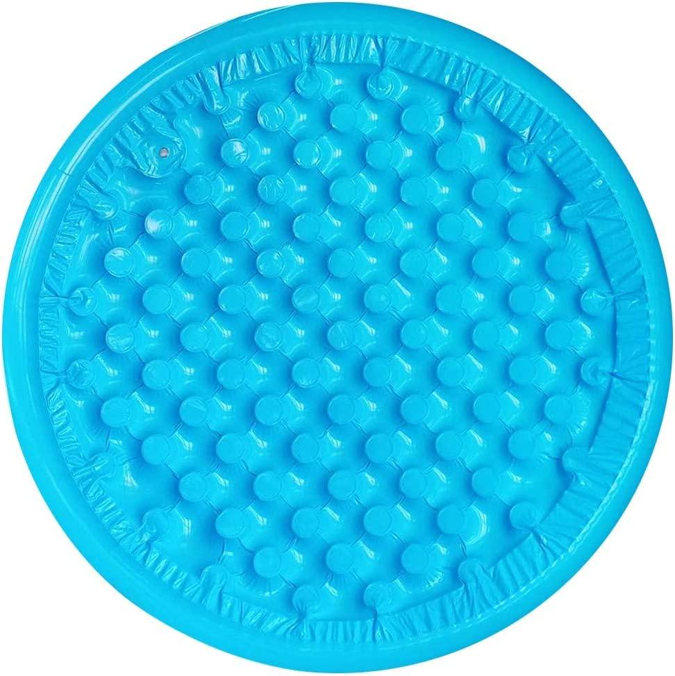 3 rings kiddie pool for toddler, 48”x12”, kids swimming pool, inflatable baby ball pit pool, small infant pool (blue)