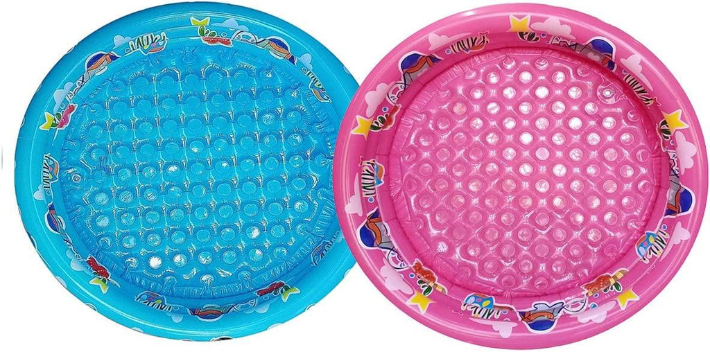 3 rings kiddie pool for toddler, 48”x12”, kids swimming pool, inflatable baby ball pit pool, small infant pool (blue)