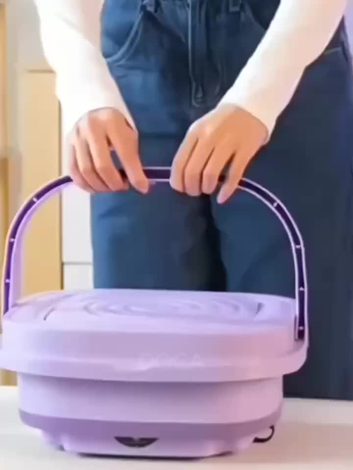 8L Foldable Mini Washing Machine: Fully Automatic Portable &amp; Compact For Baby &amp; Toddler Clothes, Underwear, Panties &amp; Socks!