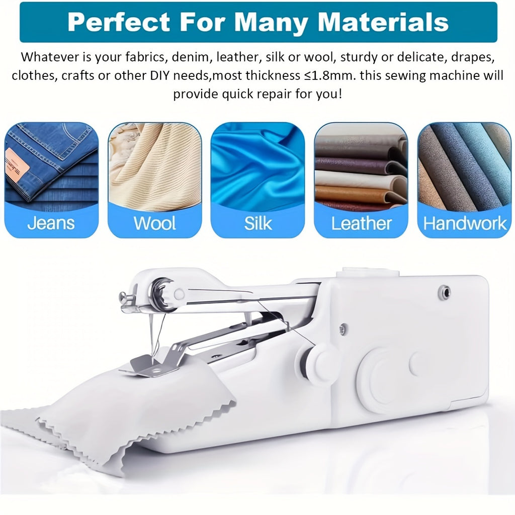 1pc Handheld Sewing Machine Mini Sewing Machines, Portable Sewing Machine  Handheld Stitch Tool For Fabric, Kids Cloth, Clothing (battery Not Included)