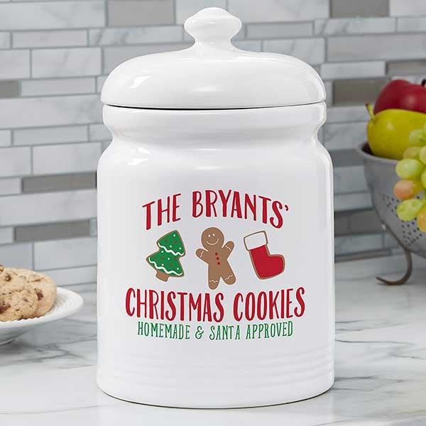baking spirits bright personalized cookie jar
