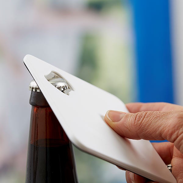 beer goes here personalized bottle opener coaster
