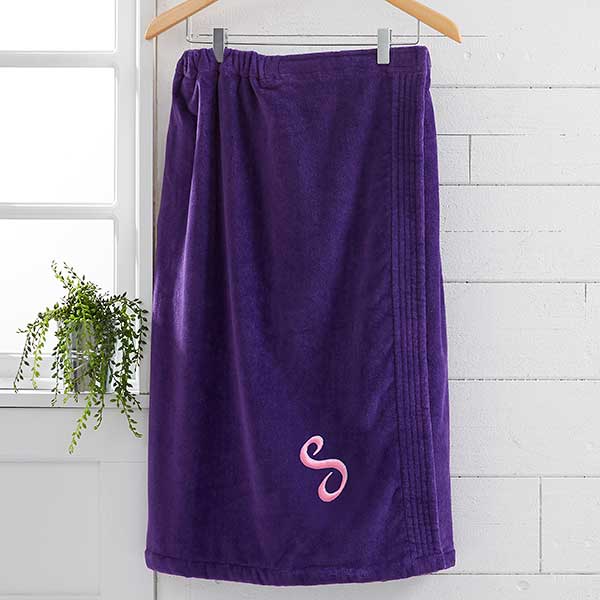 bath time monogram towel wrap