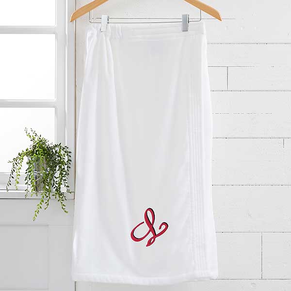 bath time monogram towel wrap
