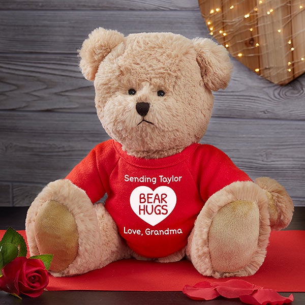 bear hugs personalized teddy bear