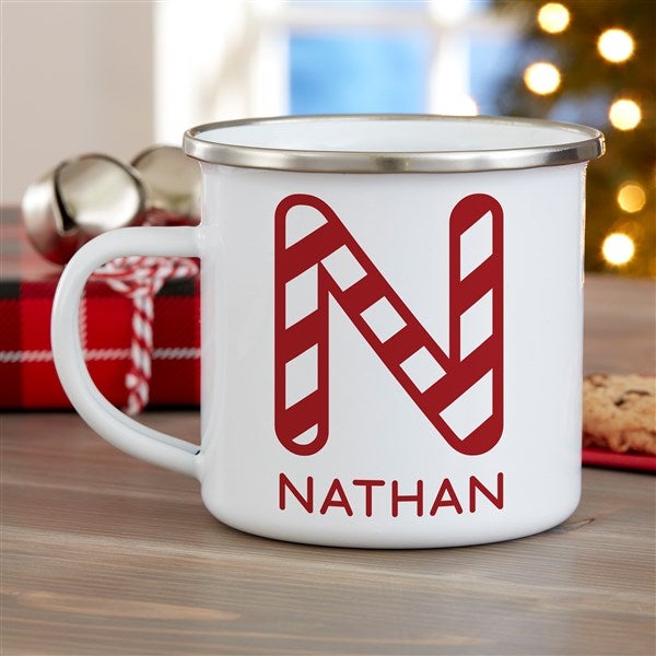 candy cane lane personalized christmas camp mug