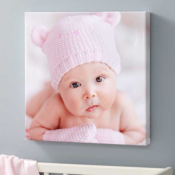 baby photo memories square canvas prints