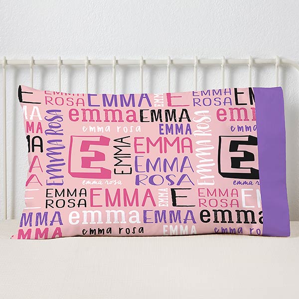 bright name girl personalized pillowcase
