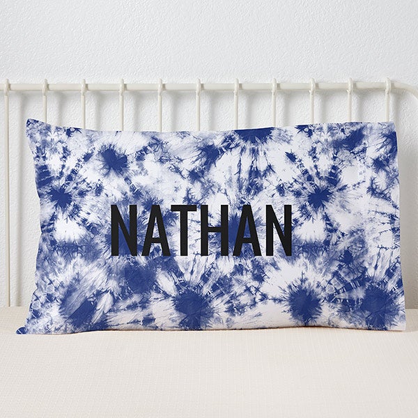 bold tie dye personalized pillowcase