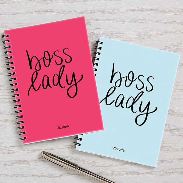 boss lady personalized journals - set of 2