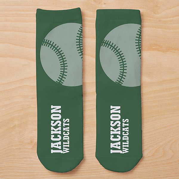baseball personalized kids socks