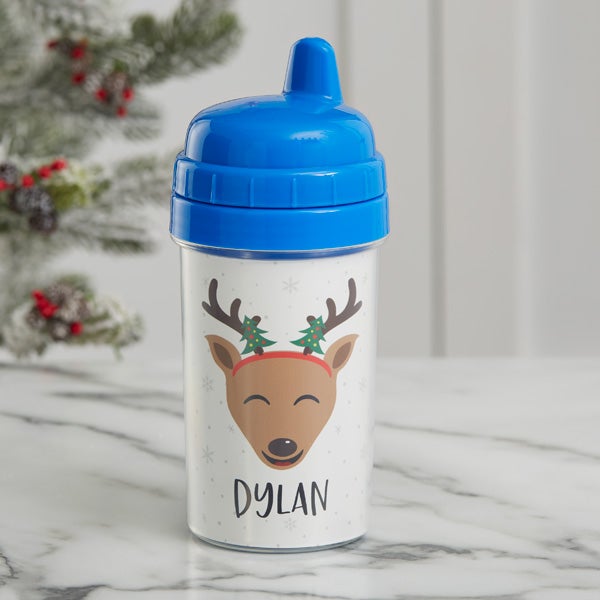 build your own reindeer personalized toddler 10 oz. sippy cup