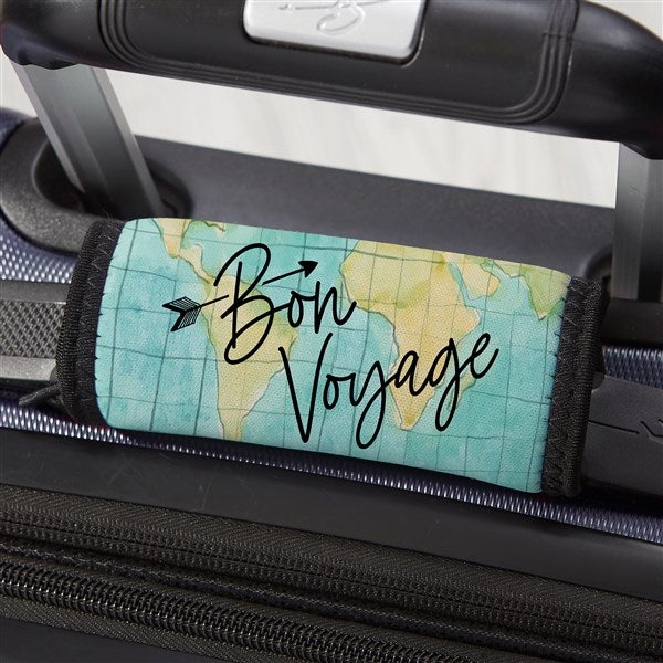 bon voyage personalized luggage handle wrap