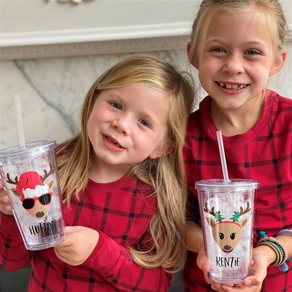 build your own reindeer personalized 17 oz. acrylic insulated tumbler