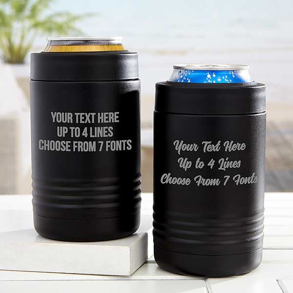 any message personalized stainless insulated can holder