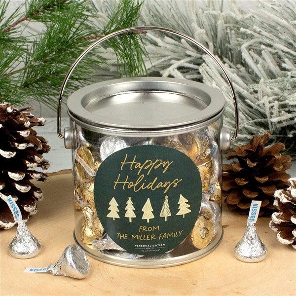 aspen christmas personalized paint can with hershey kisses