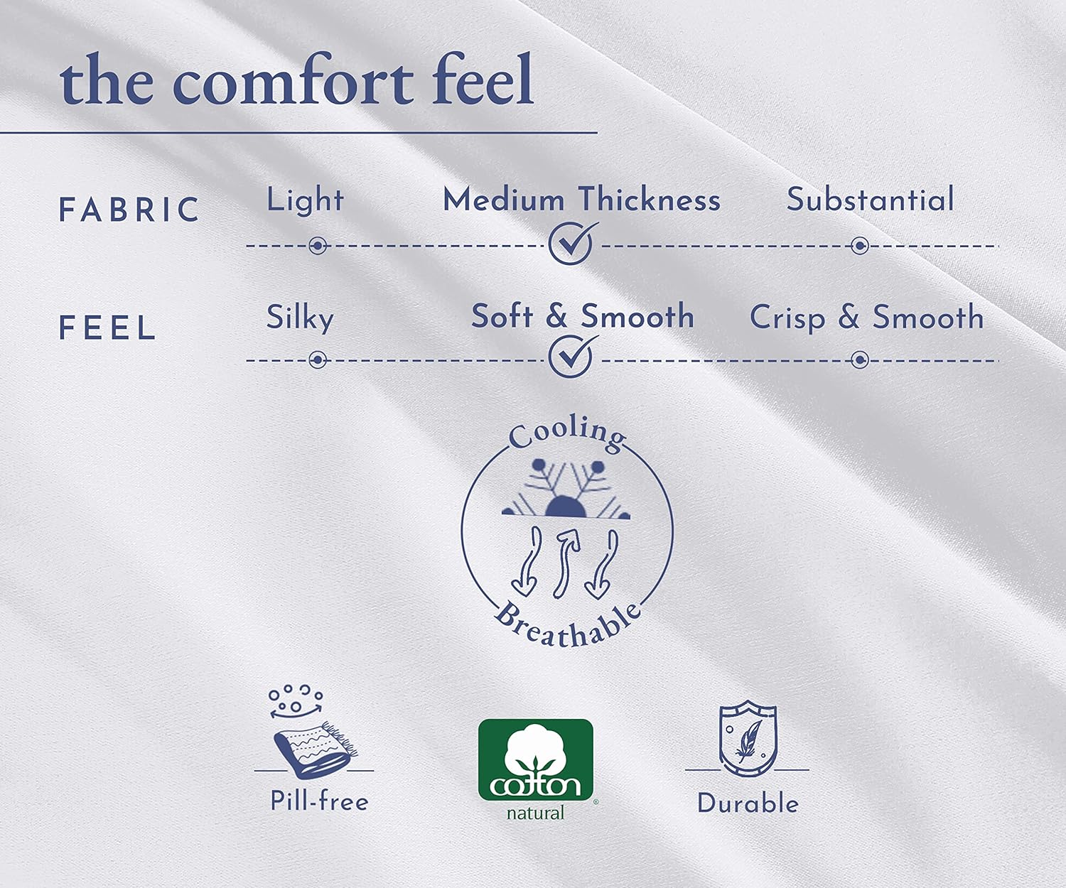 California  Den Cotton Duvet Cover - Premium 400 Thread Count Comforter Cover, Soft Sateen Weave, Button Closure and Corner Ties (1 Piece, Pure White, Queen)
