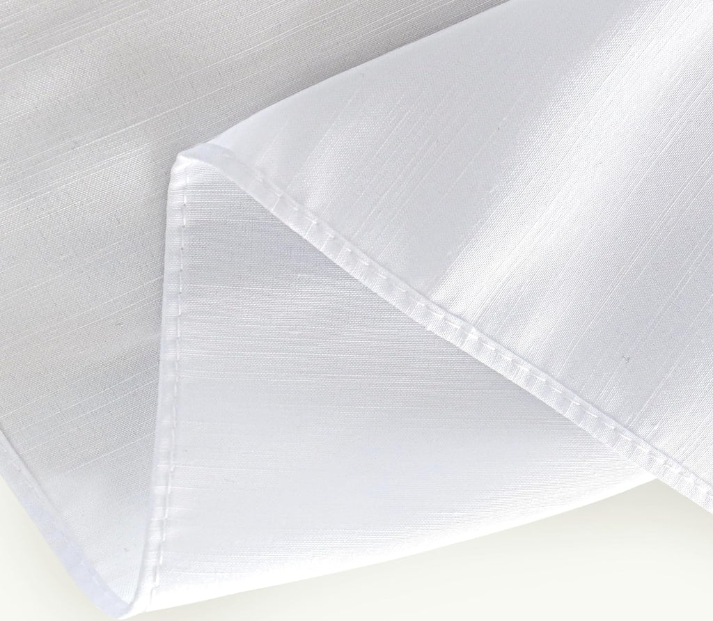 BiscaynWrap Around Bed Skirts for Queen Beds 15" Drop, White Adjustable Elastic Dust Ruffles Easy Fit Wrinkle &amp; Fade Resistant Silky Luxurious Fabric Machine Washable