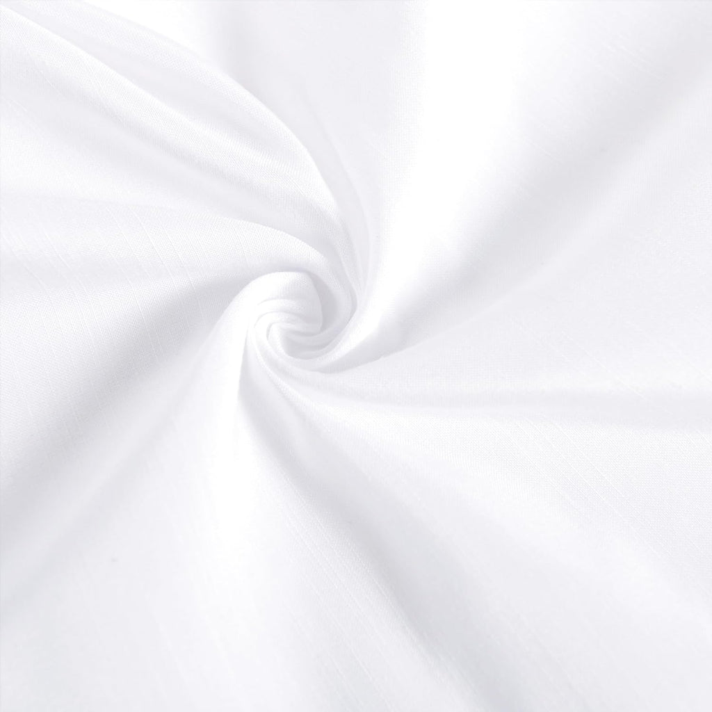 BiscaynWrap Around Bed Skirts for Queen Beds 15" Drop, White Adjustable Elastic Dust Ruffles Easy Fit Wrinkle &amp; Fade Resistant Silky Luxurious Fabric Machine Washable