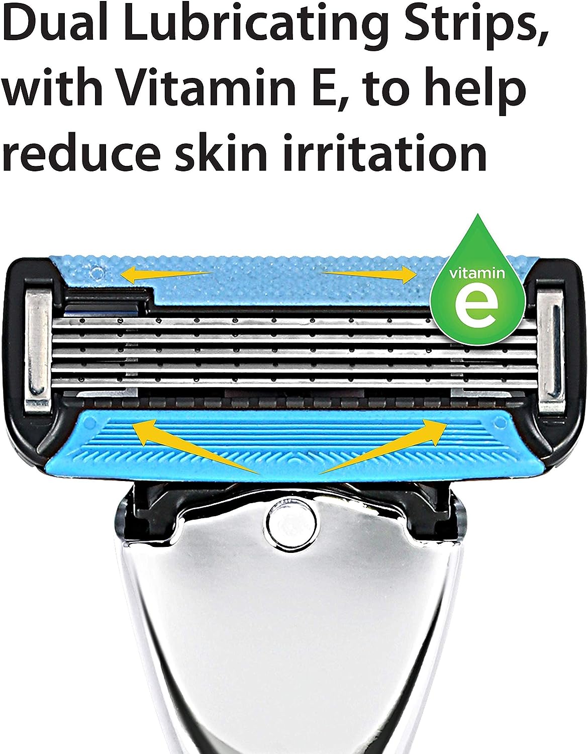 Amazon Basics 5-Blade Motion Sphere Razor for Men with Dual Lubrication and Precision Beard Trimmer, Handle &amp; 2 Cartridges (Fits Amazon Basics Razor Handles only), Black (Previously Solimo)