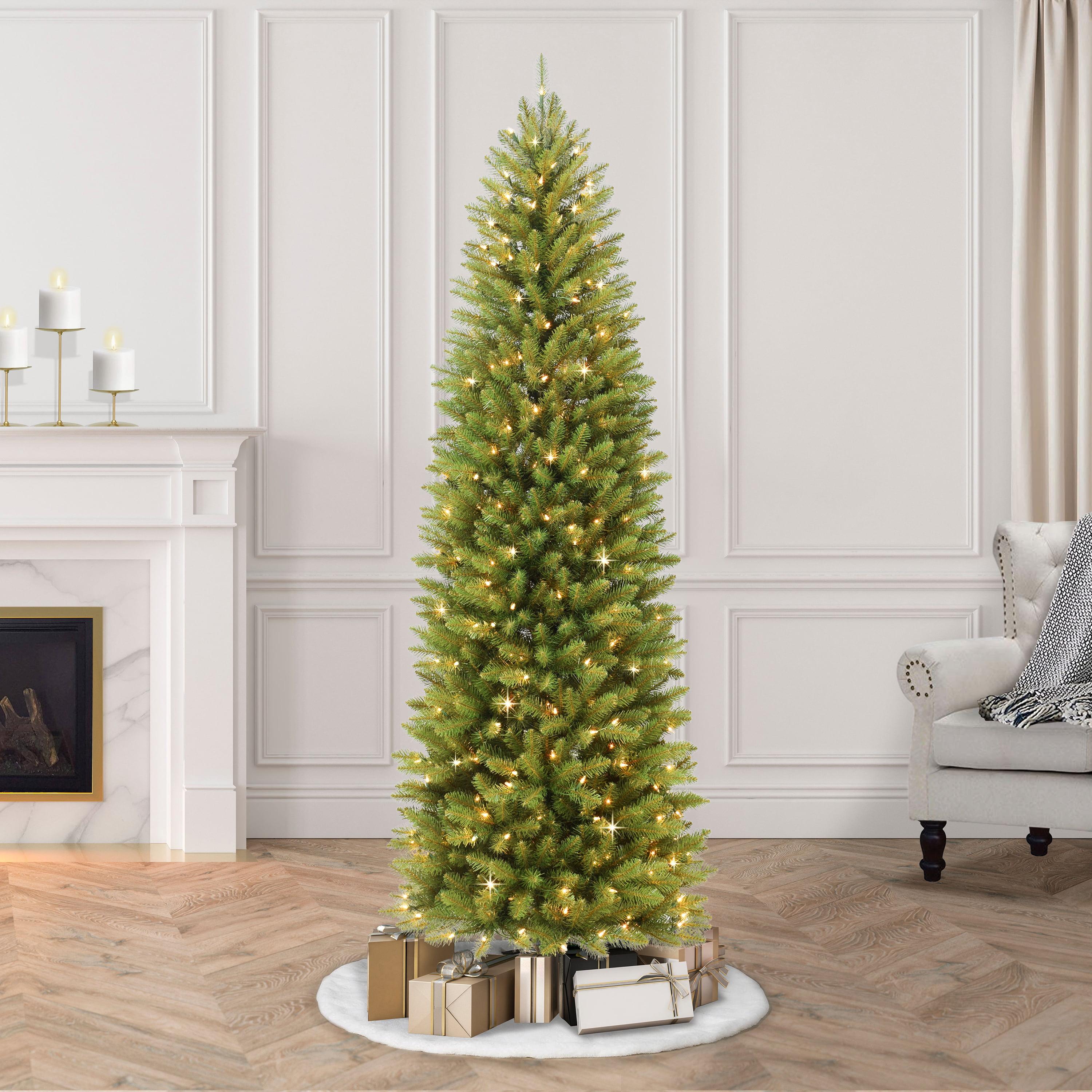 9 ft. Pre-lit Fraser Fir Pencil Artificial Christmas Tree 550 UL listed Clear Lights