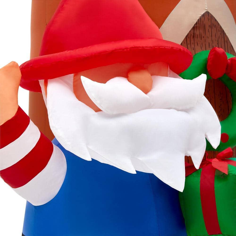 8 ft Gnome With Christmas Tree House Holiday Inflatable