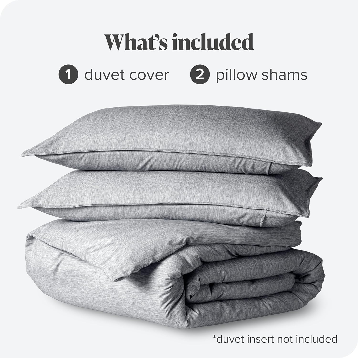Bare Home Bedding Duvet Cover Queen Size - Premium 1800 Super Soft Duvet Covers Collection - Lightweight, Duvet Cover - Soft Textured Bedding Duvet Cover (Queen, Heathered Charcoal)
