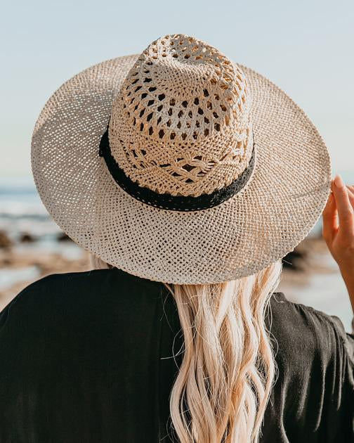 Bondi Lace Straw Hat - Natural