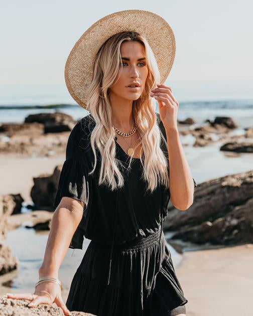 Bondi Lace Straw Hat - Natural