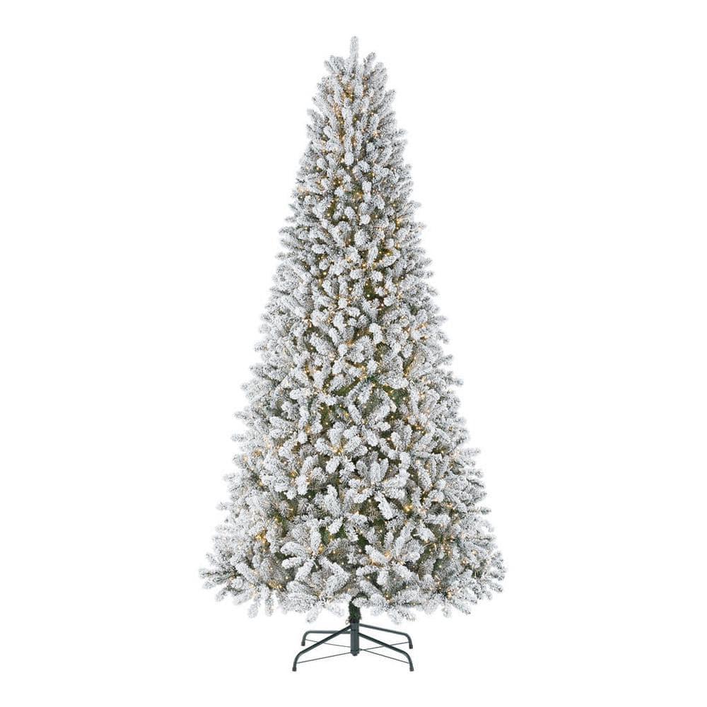 9 ft Starry Light Flocked Christmas Tree