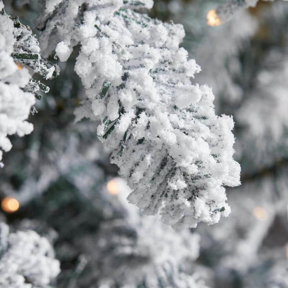 9 ft Starry Light Flocked Christmas Tree