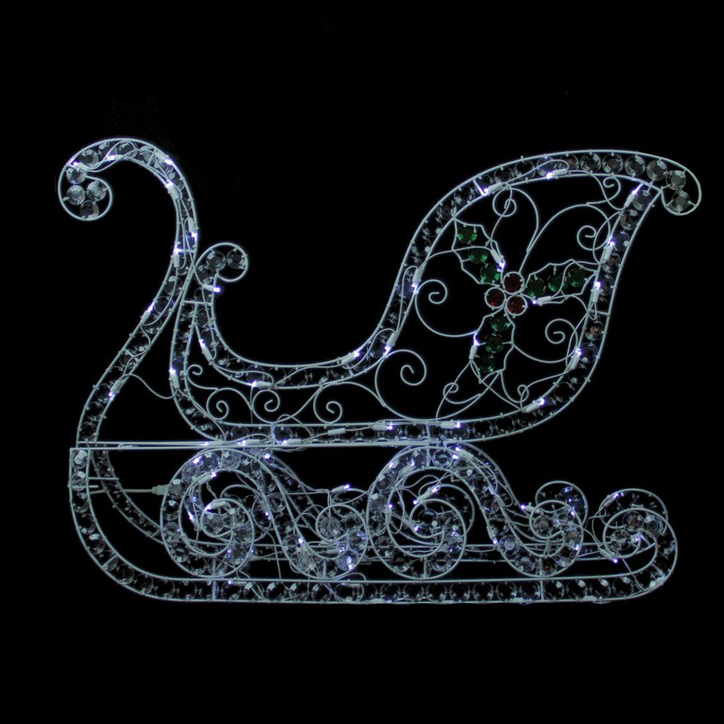 40" Clear LED Lighted Christmas Sleigh Outdoor Decor