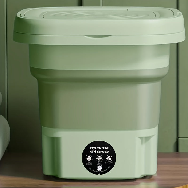 2.11gal Portable Folding Washing Machine With Collapsible Bucket, 3 Modes Effective Steri-lizing,  Suitable For Apartment, Laundry, Camping, RV, Travel, Underwear Bra Socks Washing Machine