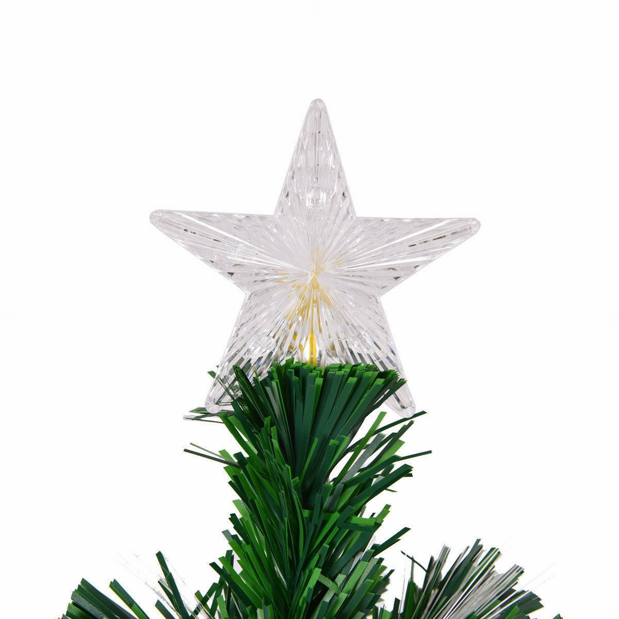 5' / 6' / 7' Multicolor LED Fiber Optic Artificial Christmas Tree-5'