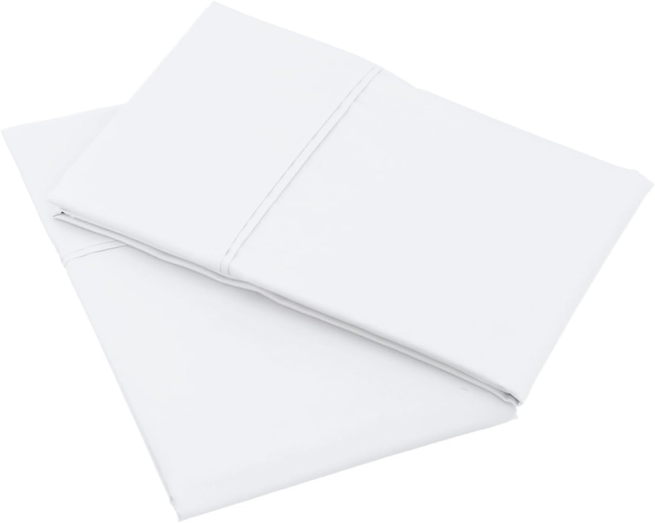 Basics 400 Thread Count Cotton Pillow Case, Standard, 30" L x 20" W, White - Set of 2